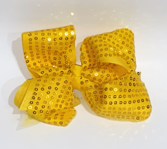 Yellow Sequin Bow