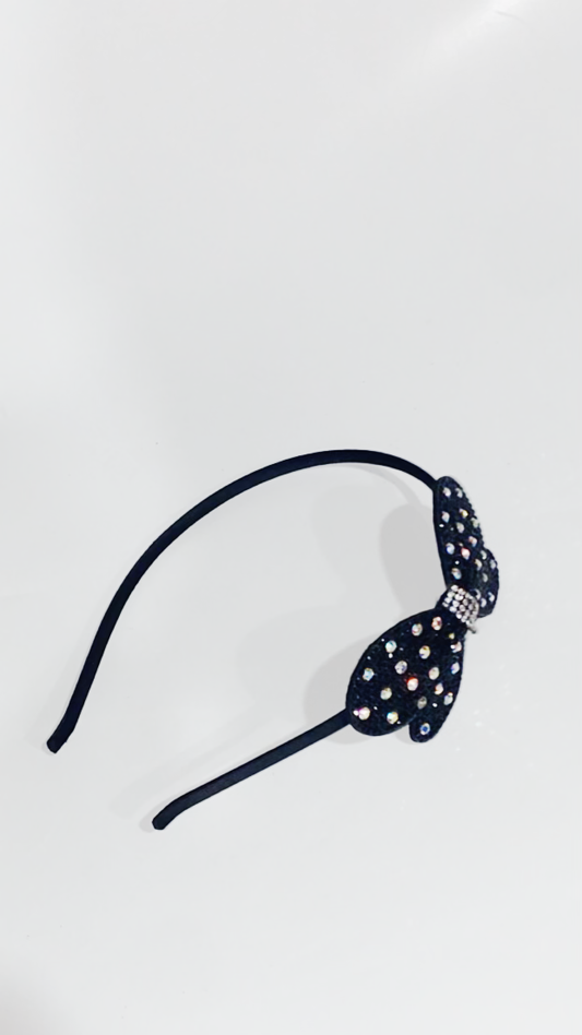 Black Mitten Polka Dots Headband