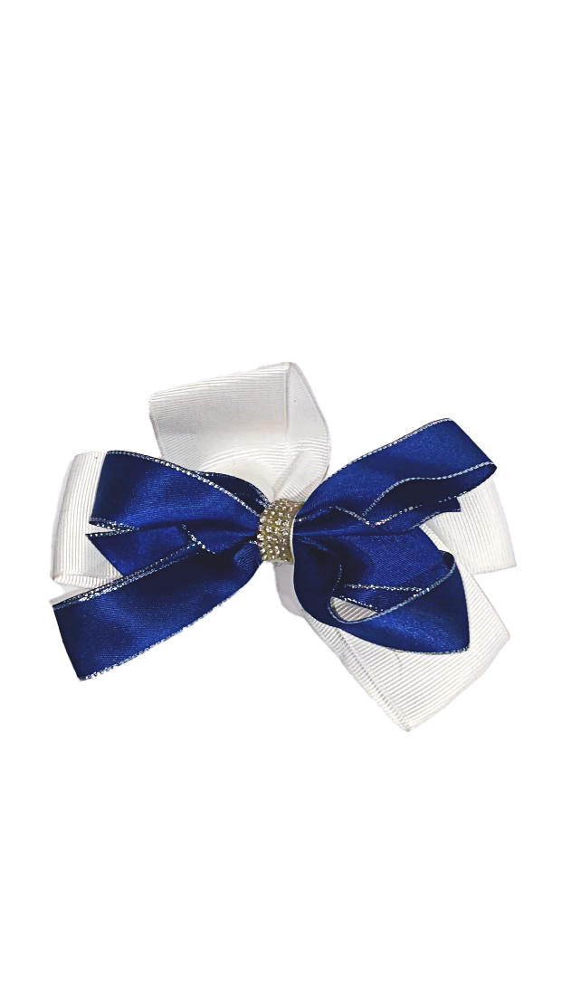 Blue/White Bow