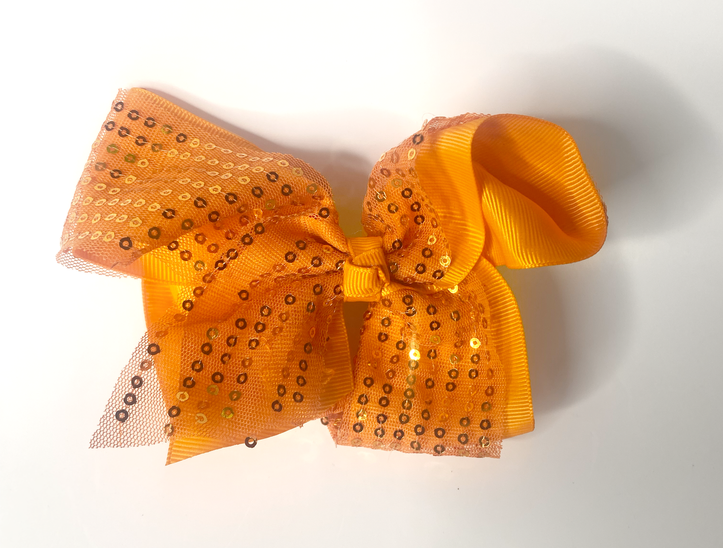 Orange Sequin Bow