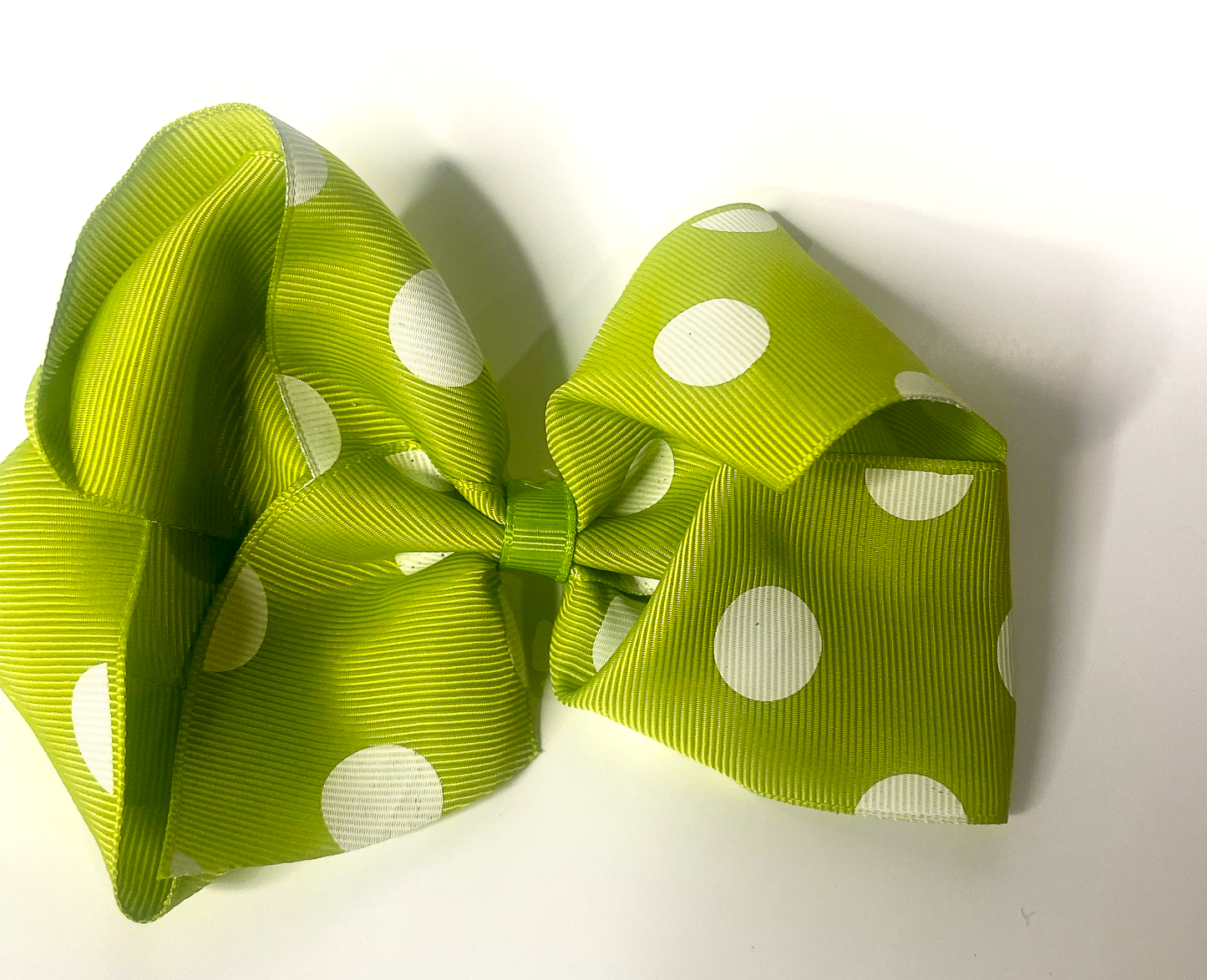 Lime Green and White Polka Dot