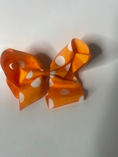 Orange and White Polka